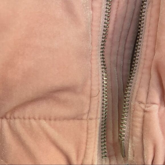 GAP pink down alternative crushed velvet coat - Picture 4 of 9